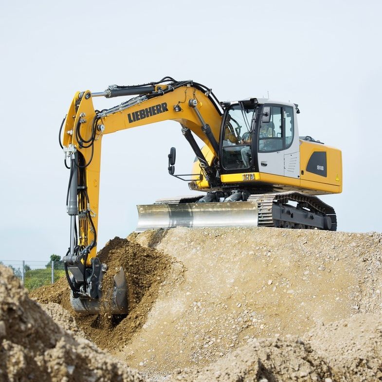 Pelleteuse intermédiaire R 918 Liebherr Excavators sur chenilles