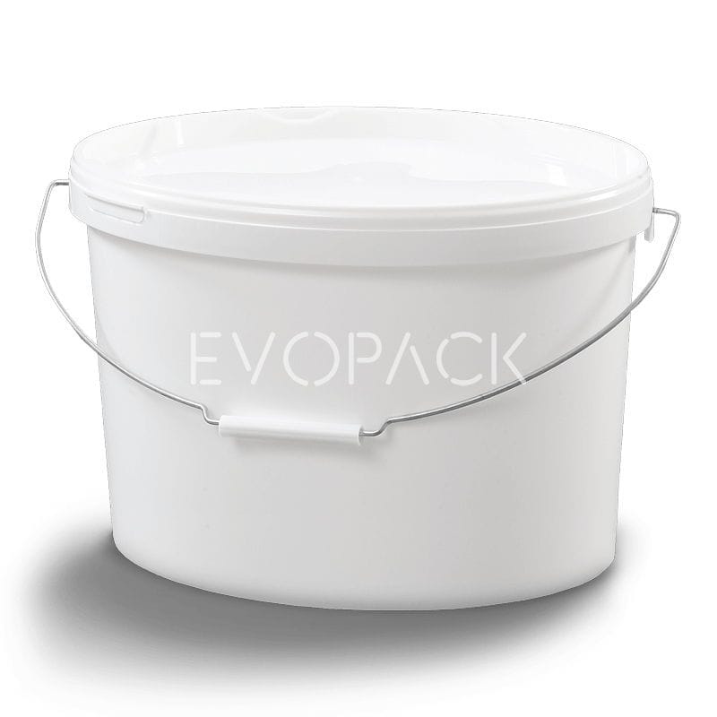 Seau En Plastique 80019 EVOPACK Ovale Avec Couvercle