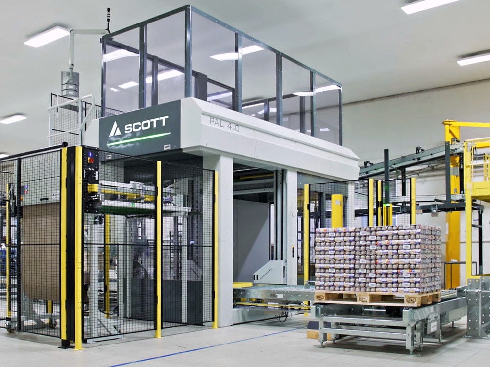 Palettiseur En Fin De Ligne Scott Automation Couche Par Couche De