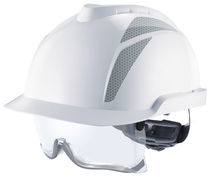 Casque de chantier / avec lunettes de protection