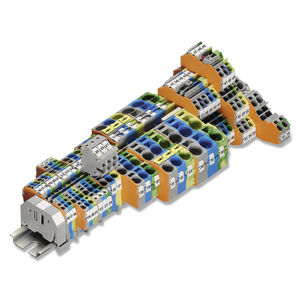 bloc de jonction push-in / à connexion à ressort / sur rail-DIN / enfichable