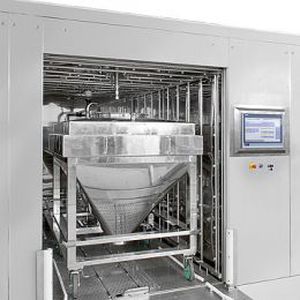 machine de lavage à eau / pour l'industrie pharmaceutique / avec sécheur / pour fûts