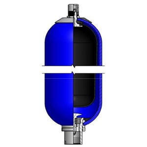 accumulateur à vessie / pour huile minérale / pour fluide non agressifs / hydropneumatique