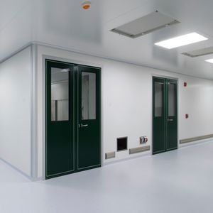 portes battantes / en aluminium / pour salles blanches / design