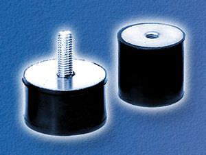 support antivibratoire cylindrique / en caoutchouc / en métal
