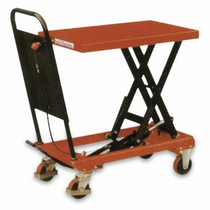 table élévatrice à ciseaux / hydraulique / mobile / roulante
