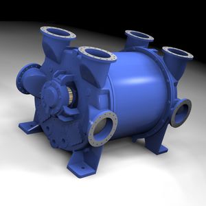 compresseur d'air / stationnaire / sans moteur / à anneau liquide