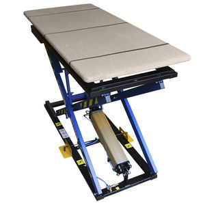table élévatrice à ciseaux / à pédale / pneumatique / stationnaire