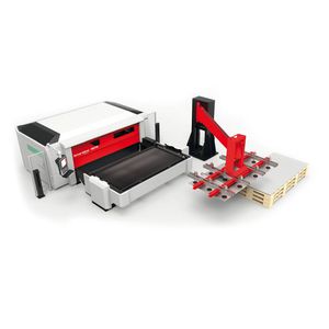 système de chargement et déchargement pour la découpe / pour tôle métallique / automatique