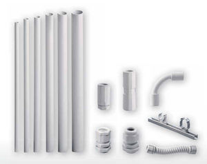 gaine tubulaire / pour câbles / de câbles électriques / enduite PVC