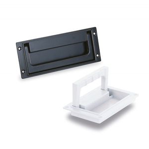 poignée cuvette / en aluminium / rectangulaire