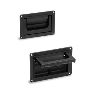 poignée cuvette / rabattable / en polyamide / rectangulaire