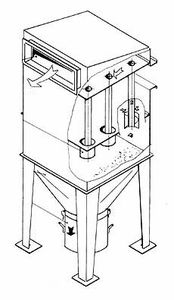aspirateur de fumée et de poussière à cyclone / pour l'industrie du bois