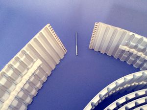 courroie trapézoïdale / en inox / pour machine alimentaire