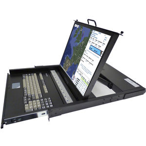 clavier monté sur rack-tiroir / à touches mécaniques / sans dispositif de pointage / avec écran LCD