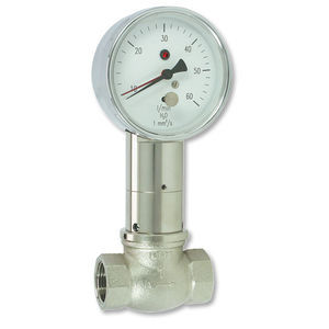 contrôleur de débit à piston / pour eau / en ligne