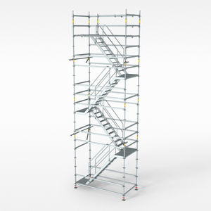 tour d'échafaudage fixe / modulaire / avec escaliers / de façade