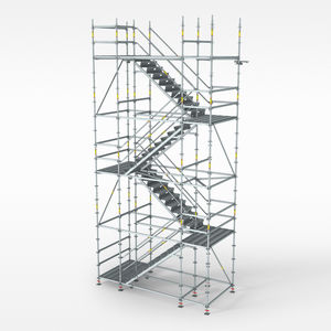 tour d'échafaudage fixe / modulaire / avec escaliers / de façade