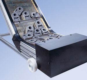 convoyeur à bande / modulaire / incliné