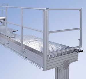 profilé en aluminium / en T / pour plate-forme / pour escalier