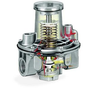 régulateur de pression de gaz / mono-étagé / à membrane / à ressort