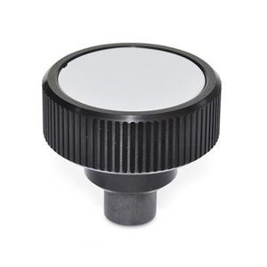 bouton avec limiteur de couple / moleté / rond / aluminium