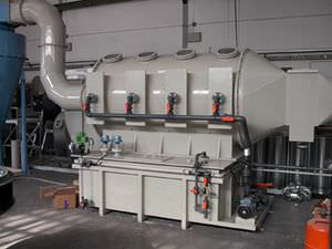 laveur de gaz à voie humide / chimique