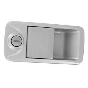 poignée cuvette / pour porte / en zinc moulé sous pression / rectangulaire