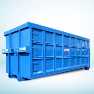 conteneur à déchets en acier inoxydable / pour le recyclage / ouvert