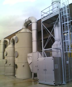 laveur de gaz à voie humide / toxique