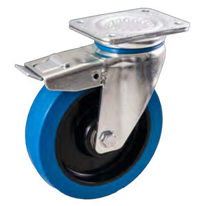 roulette pivotante / à platine / à roulement à billes / monolithique