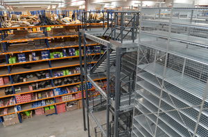 mezzanine industrielle avec système de rangement / pour palettes / pour plancher industriel