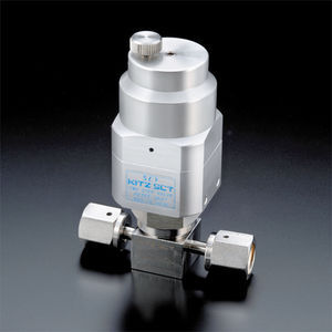 vanne à membrane / à commande pneumatique / de contrôle de débit / en acier inoxydable