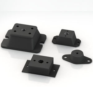 support antivibratoire carré / en métal / en caoutchouc / machine