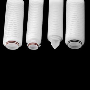 filtre à liquide / à cartouche / plissé / à haute efficacité