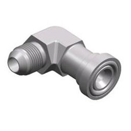 raccord coudé à 90° / fileté / à bride / hydraulique