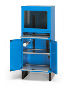 armoire informatique / double porte / sur pied / en métal