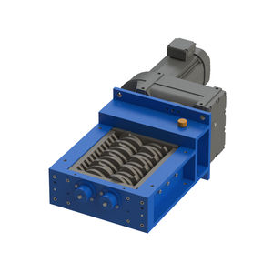 déchiqueteur à deux arbres / de déchets / compact / à cisaille rotative