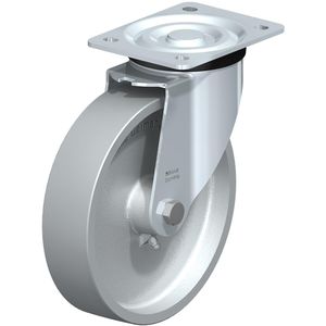 roulette pivotante / à tige / avec graisseur / monobloc