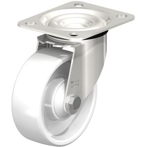 roulette pivotante / à platine / monobloc / en polyamide
