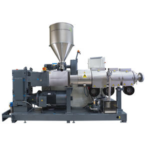 extrudeuse de tubes / de profilés / pour WPC / bivis conique