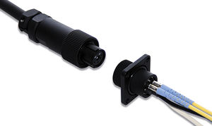 connecteur hybride / fibre optique / circulaire / à baïonnette