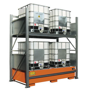 rayonnage entrepôt de stockage / à fût avec bac de rétention / réglable