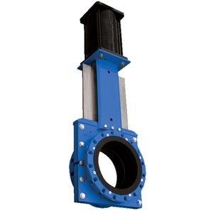 vanne à guillotine / à commande hydraulique / d'arrêt / pour boue