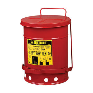 conteneur à déchets en acier / pour huile usagée / avec couvercle rond
