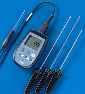thermomètre numérique / portable / à contact / industriel