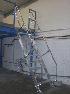 escalier droit / en aluminium