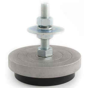 pied de machine / en acier galvanisé / en caoutchouc / antivibration