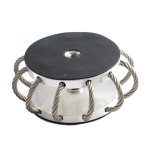 support antivibratoire rond / en acier / pour applications aéronautiques / pour faible charge