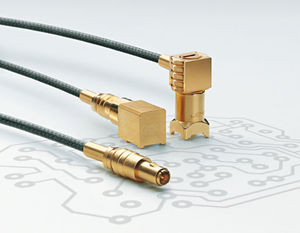 connecteur RF / coaxial / coudé / push-pull